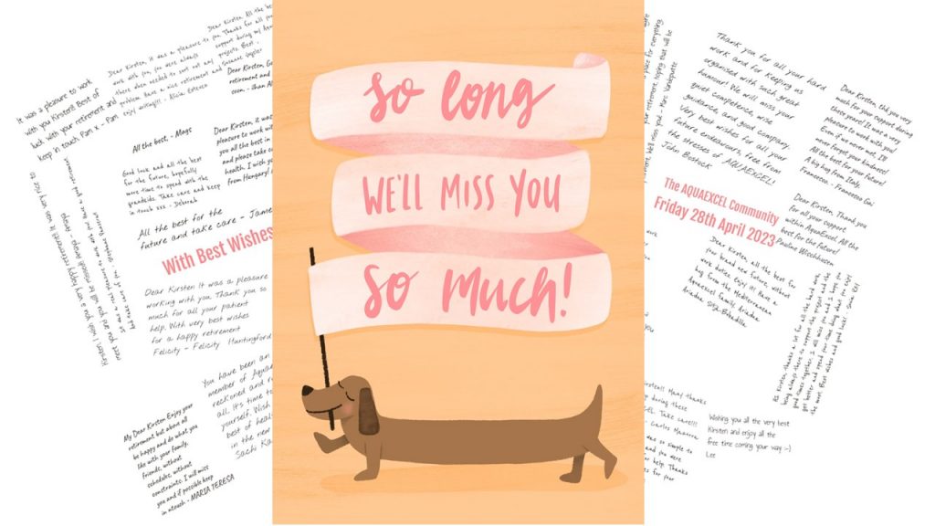 Image of leaving card with signed messages